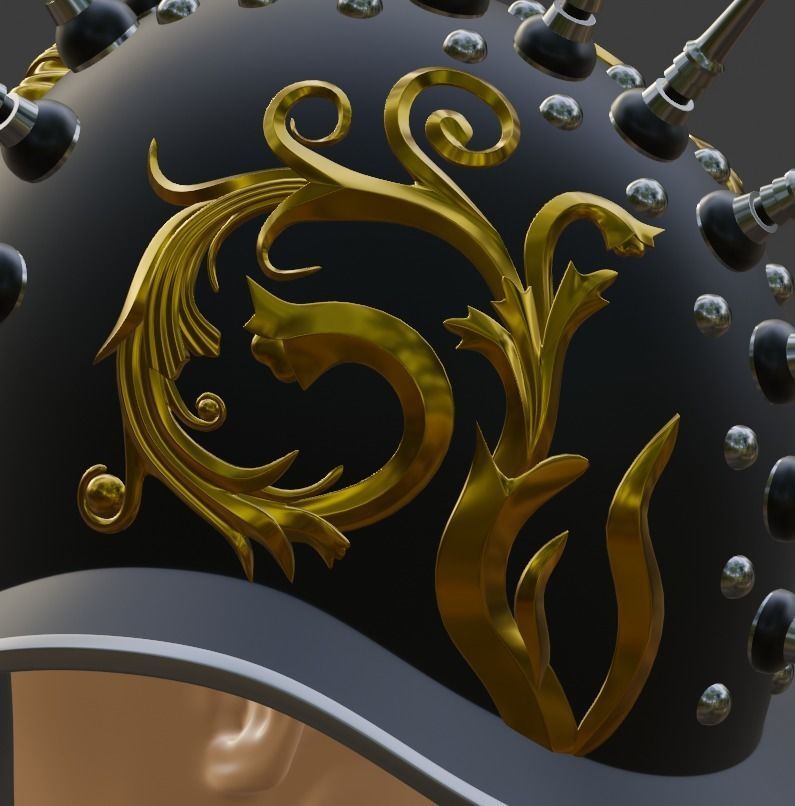 Custom Roman Helmet 3D print model 3D print model_9