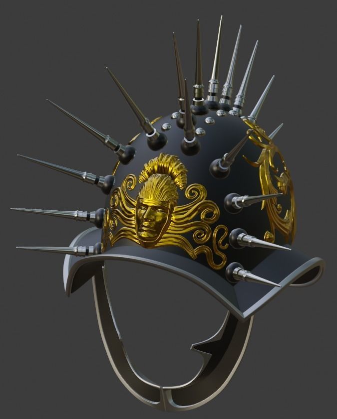 Custom Roman Helmet 3D print model 3D print model_12