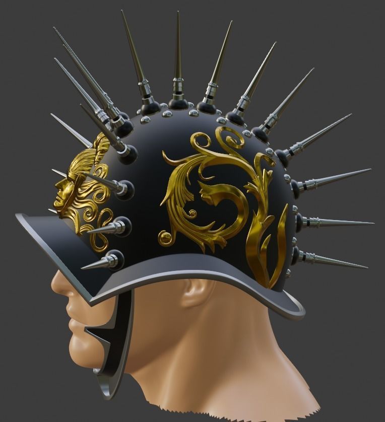 Custom Roman Helmet 3D print model 3D print model_1