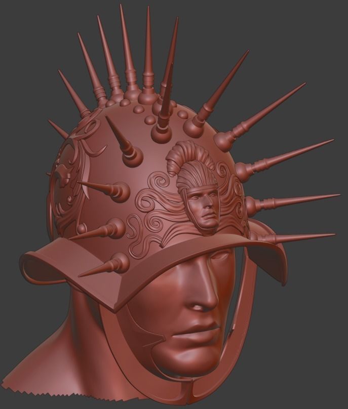 Custom Roman Helmet 3D print model 3D print model_6