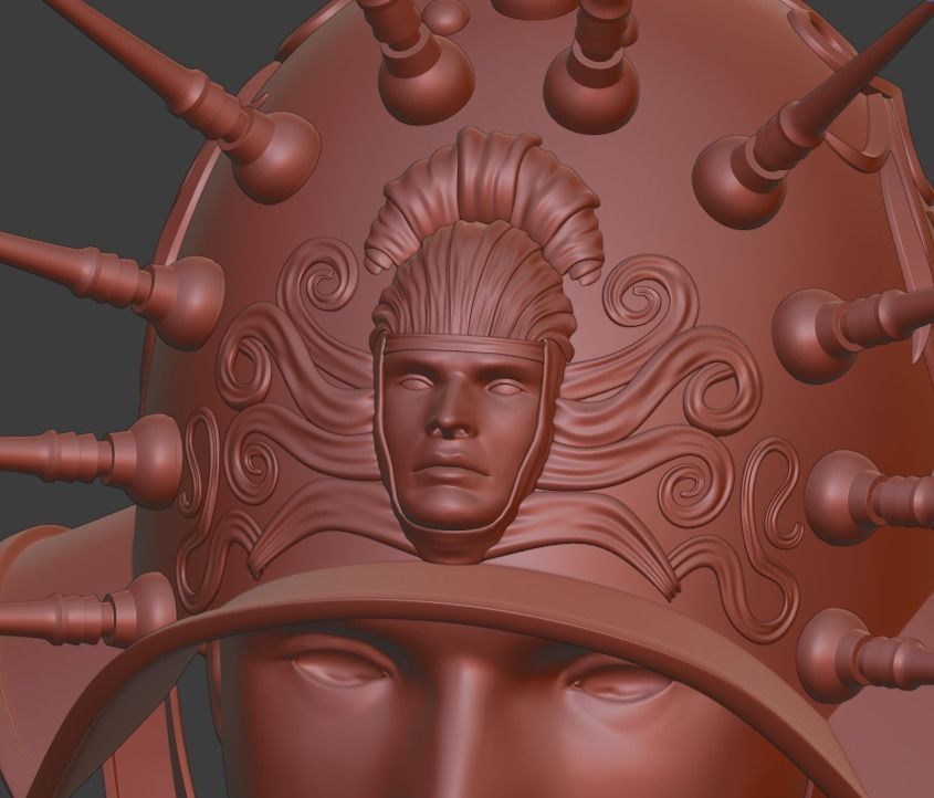 Custom Roman Helmet 3D print model 3D print model_7