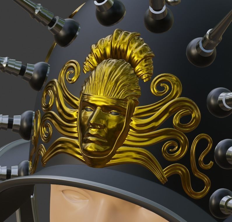 Custom Roman Helmet 3D print model 3D print model_10