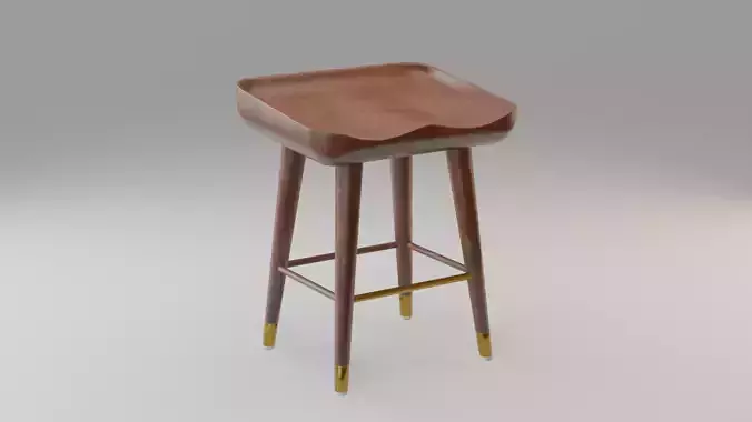 Gustav Wood Stool