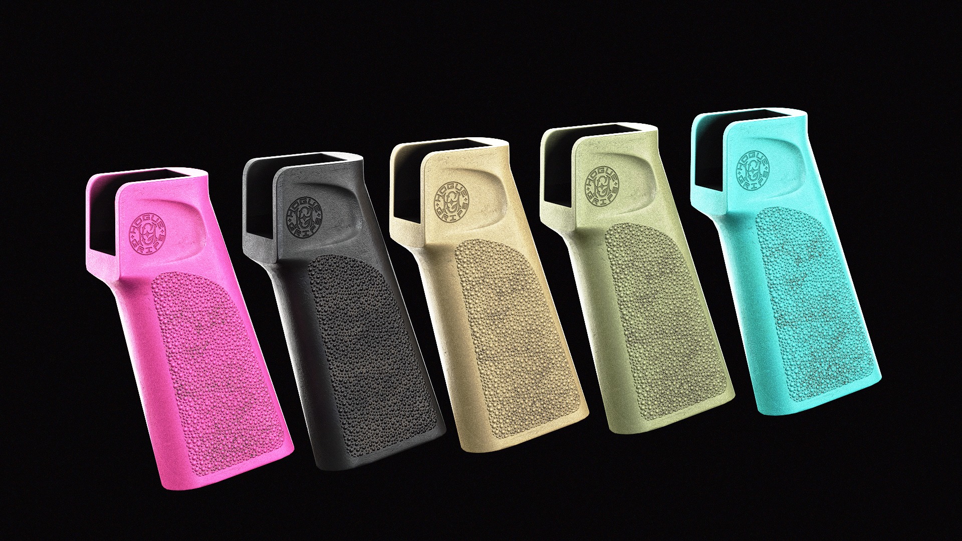 Hogue 15 Grip AR15 M16 Low-poly 3D model_1