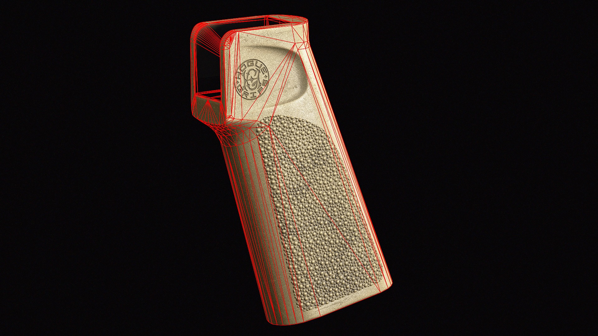 Hogue 15 Grip AR15 M16 Low-poly 3D model_12