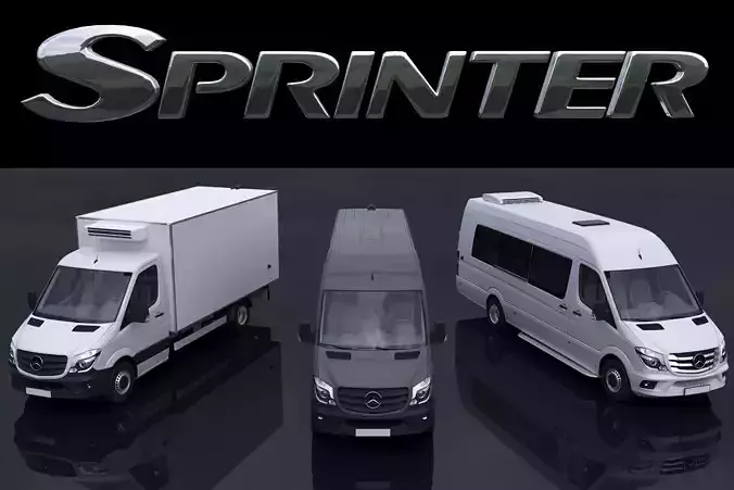 MB Sprinter- Bus- Panel Van -Ref 3D Model Collection