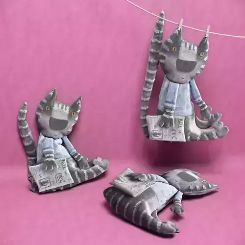 kids cat toy 02 3D model