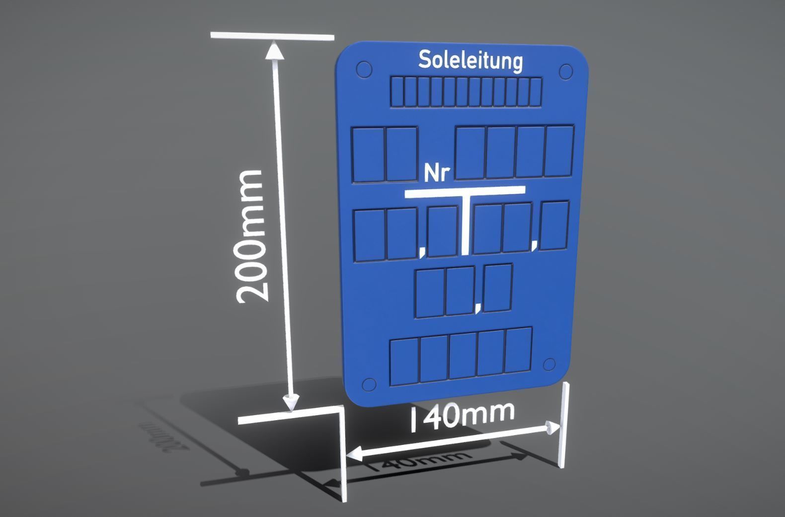 SoleleitungHinweisschild Soleleitung 200x140mm Low-poly 3D model_2