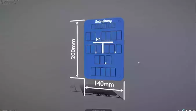 SoleleitungHinweisschild Soleleitung 200x140mm Low-poly 3D model