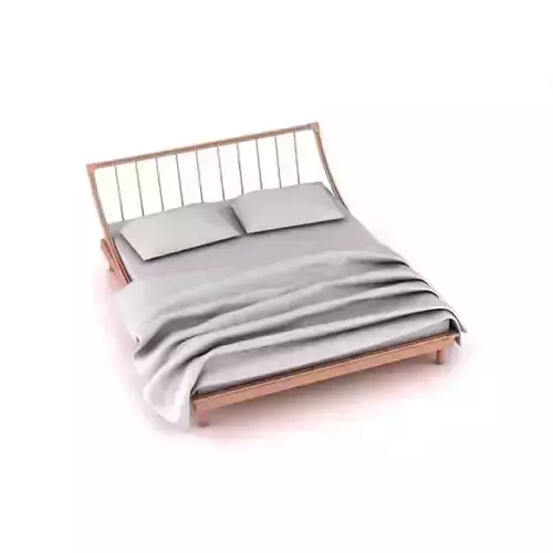 Brown Framed Bed