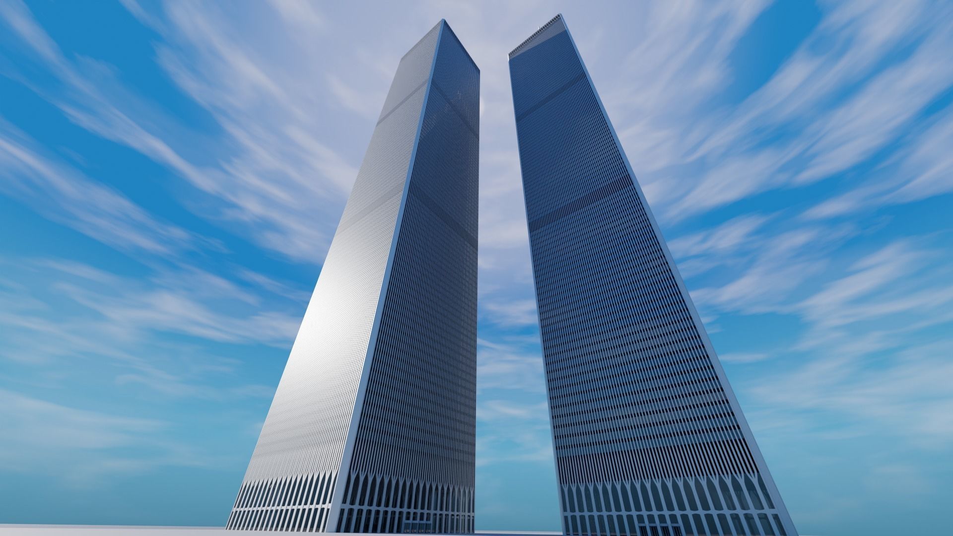 World Trade Center Twin Towers New York 3D model_3
