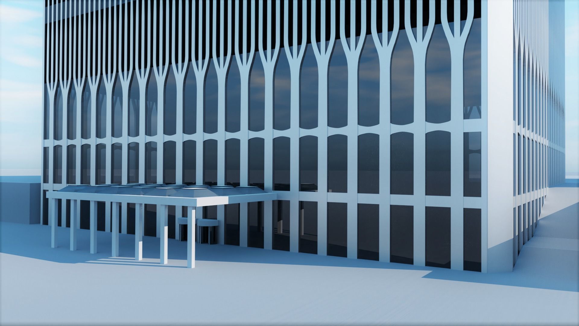 World Trade Center Twin Towers New York 3D model_2