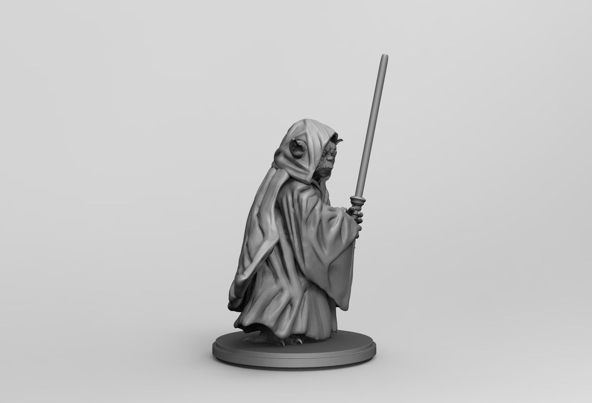 Star Wars Jedi Master Yoda 3D printing Stl Diorama Action Figure 3D print model_9