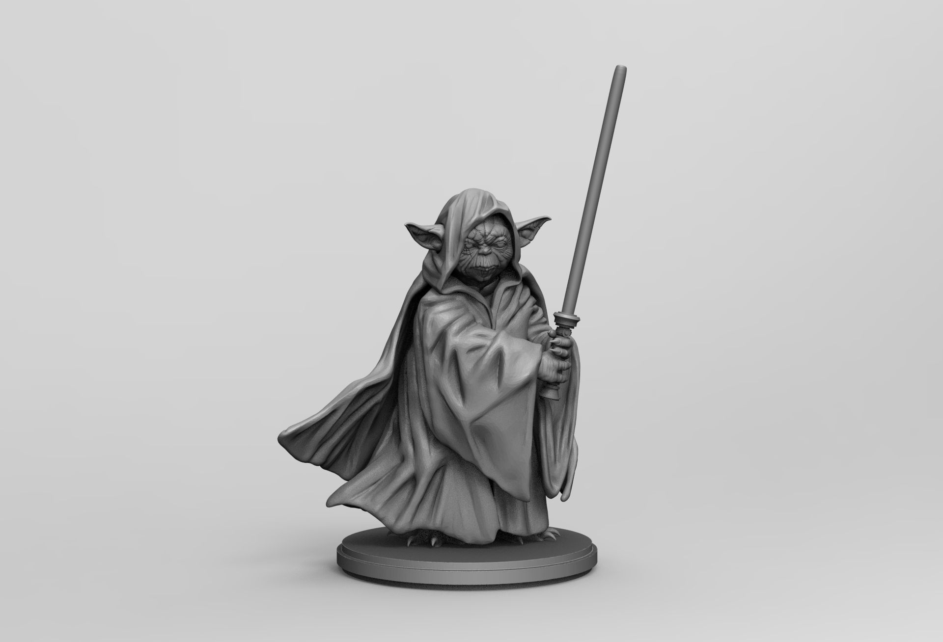 Star Wars Jedi Master Yoda 3D printing Stl Diorama Action Figure 3D print model_14