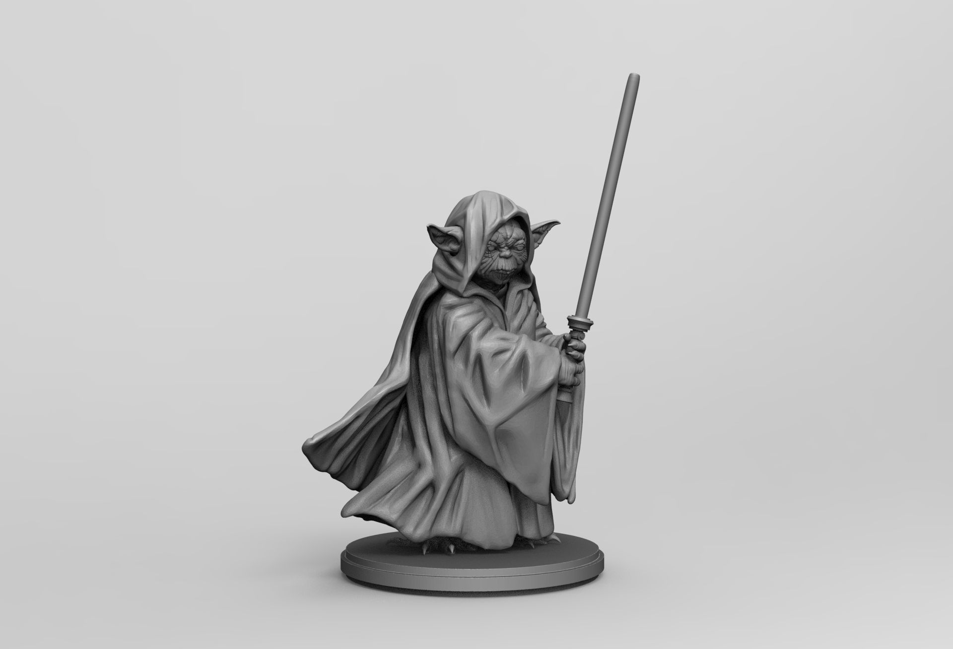 Star Wars Jedi Master Yoda 3D printing Stl Diorama Action Figure 3D print model_13