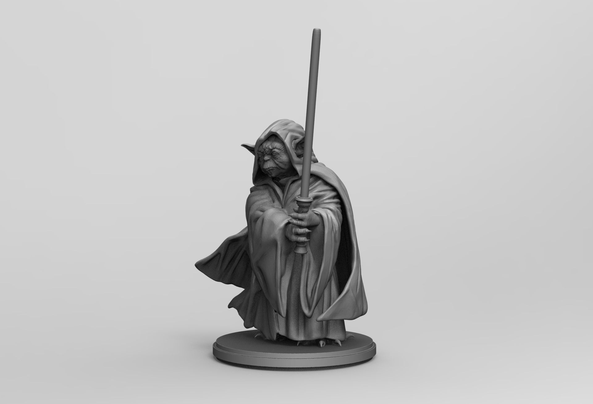 Star Wars Jedi Master Yoda 3D printing Stl Diorama Action Figure 3D print model_16