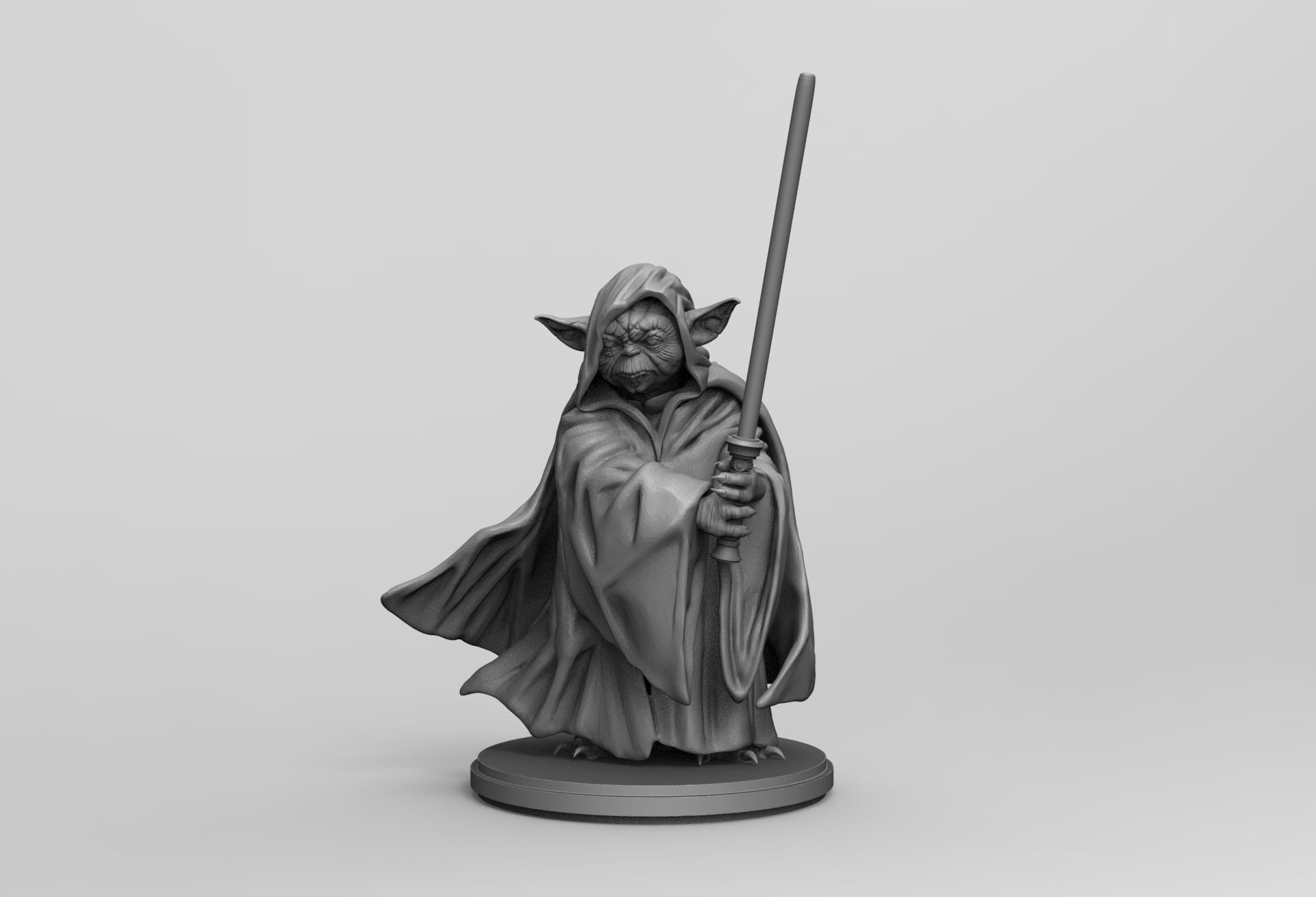Star Wars Jedi Master Yoda 3D printing Stl Diorama Action Figure 3D print model_15