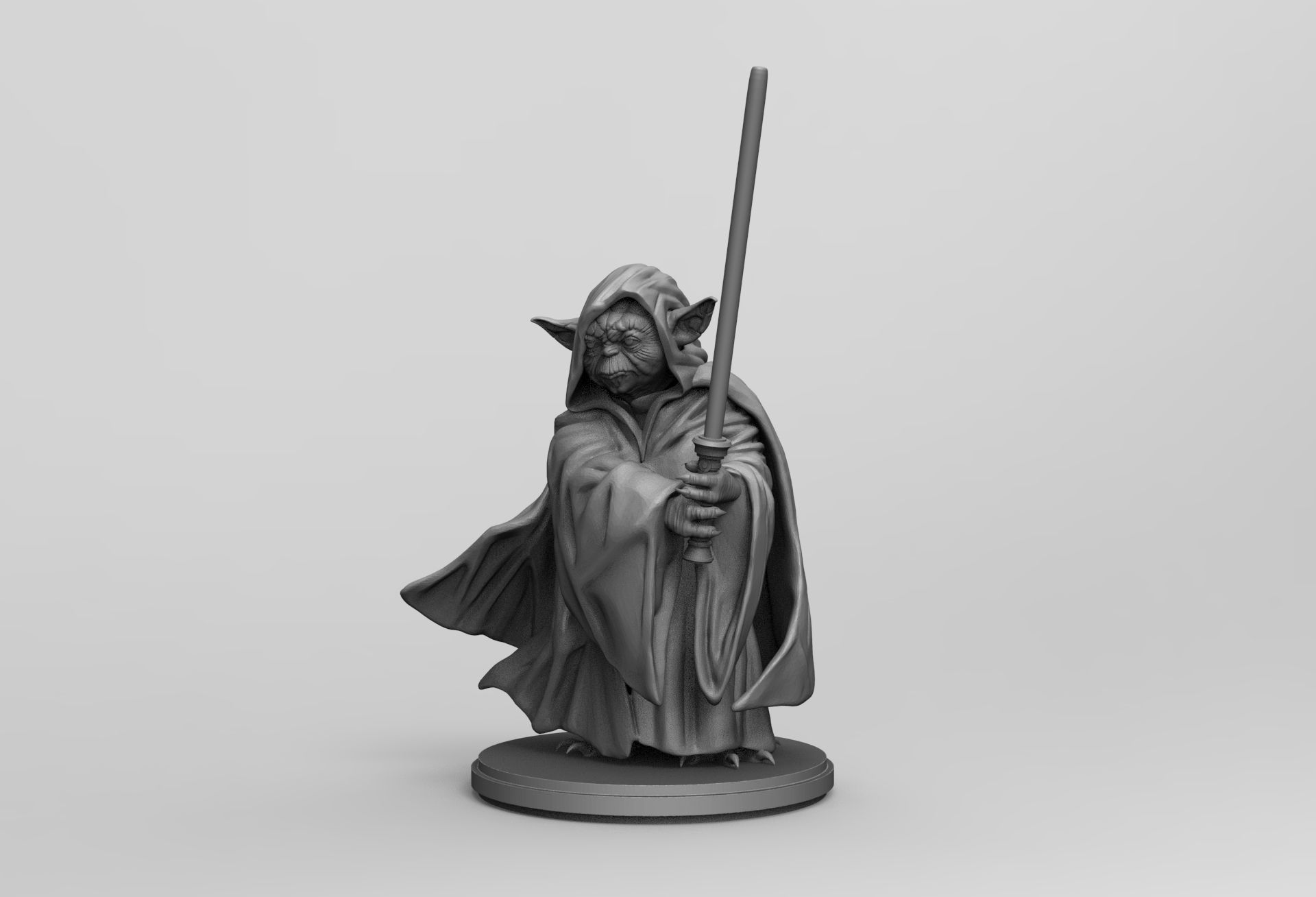 Star Wars Jedi Master Yoda 3D printing Stl Diorama Action Figure 3D print model_7