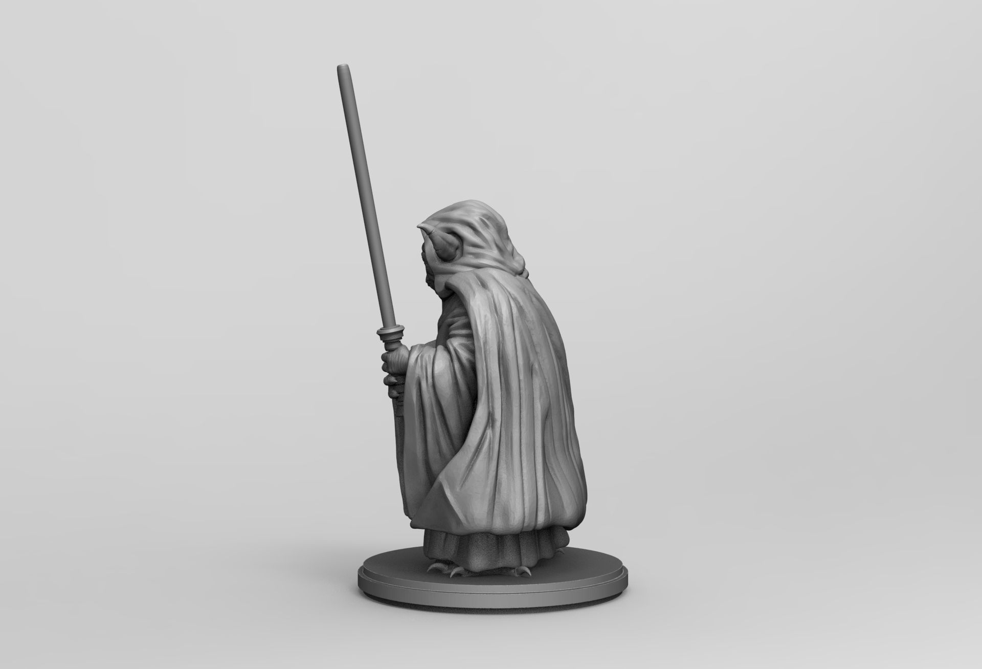 Star Wars Jedi Master Yoda 3D printing Stl Diorama Action Figure 3D print model_22