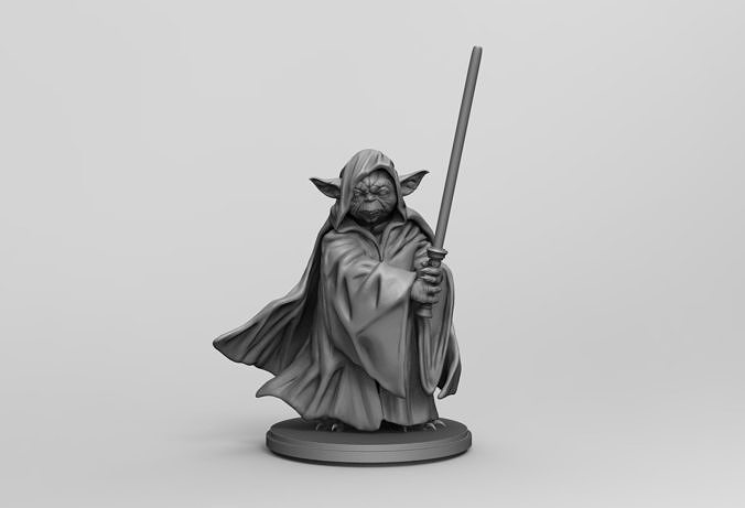Star Wars Jedi Master Yoda 3D printing Stl Diorama Action Figure 3D print model