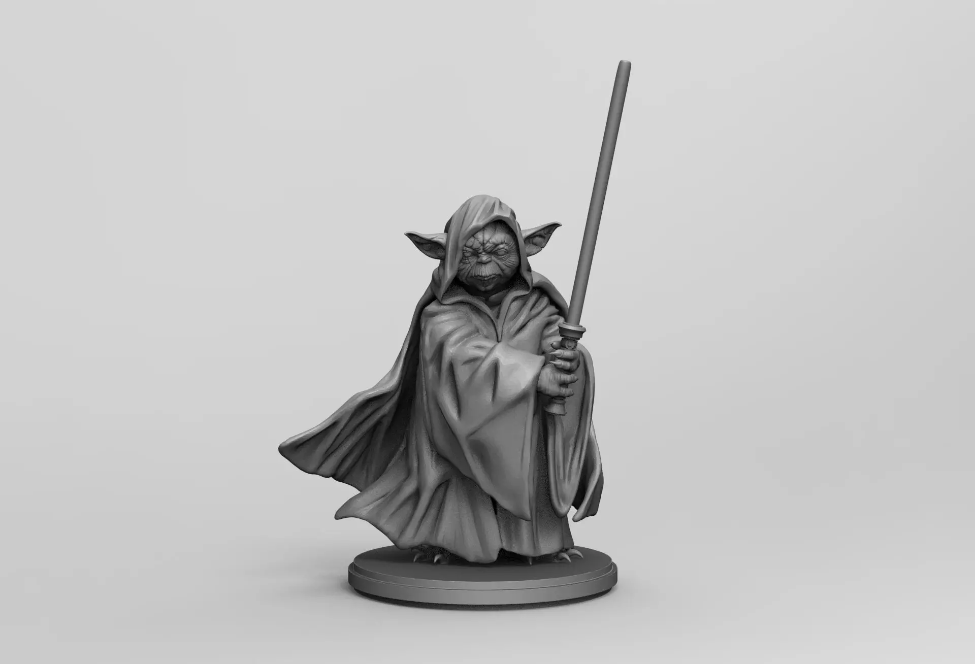Star Wars Jedi Master Yoda 3D printing Stl Diorama Action Figure 3D print model_0