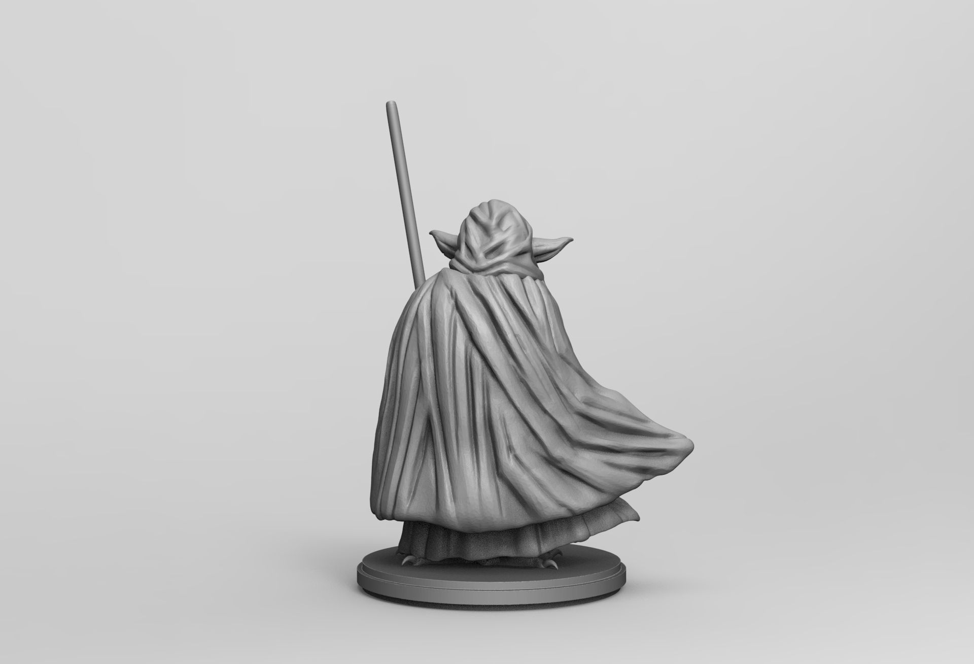 Star Wars Jedi Master Yoda 3D printing Stl Diorama Action Figure 3D print model_3