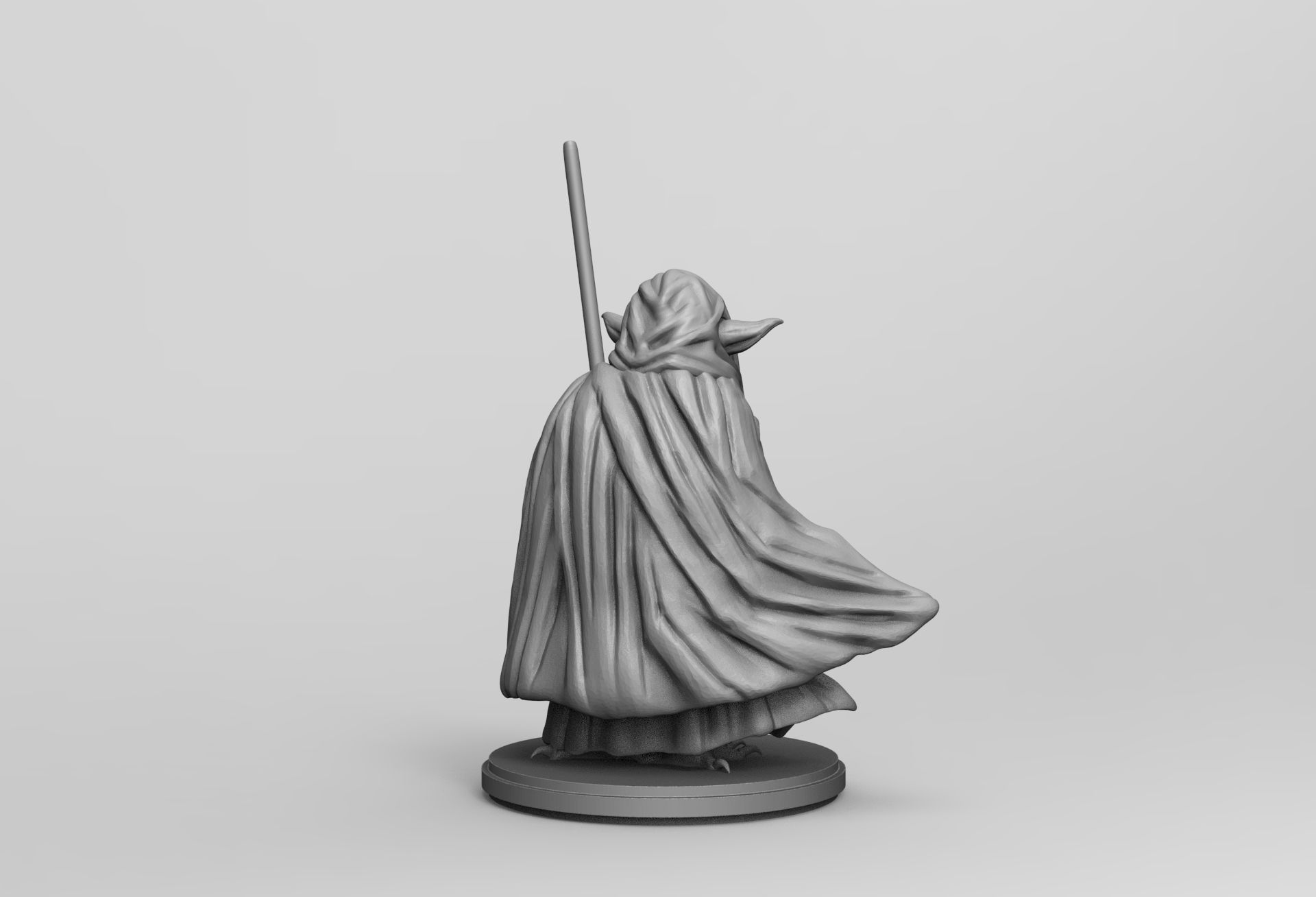 Star Wars Jedi Master Yoda 3D printing Stl Diorama Action Figure 3D print model_18