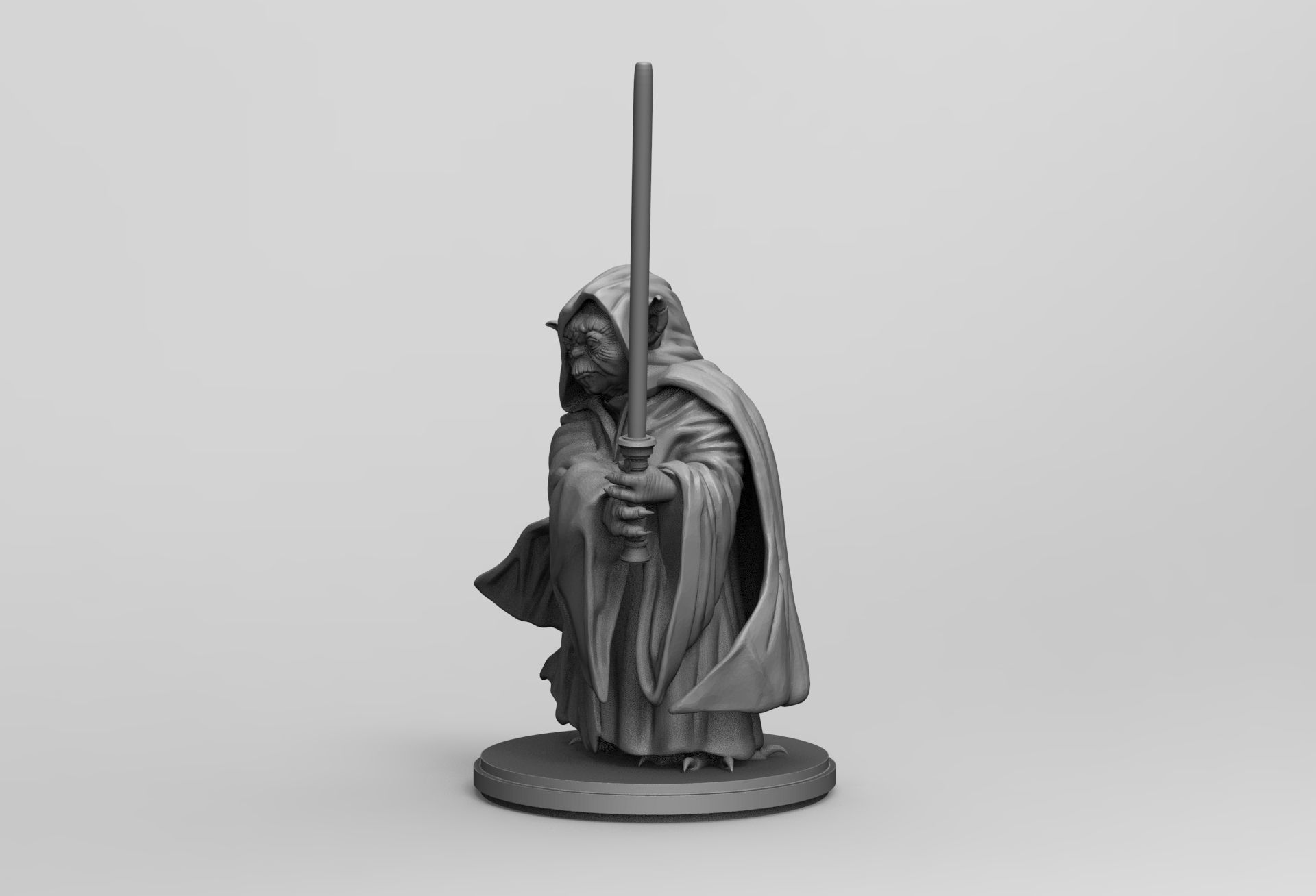 Star Wars Jedi Master Yoda 3D printing Stl Diorama Action Figure 3D print model_17