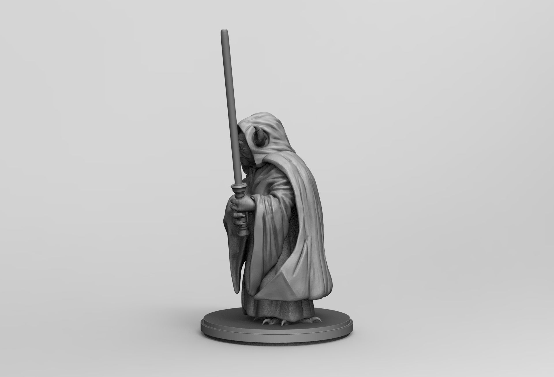 Star Wars Jedi Master Yoda 3D printing Stl Diorama Action Figure 3D print model_20