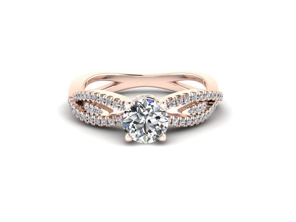 Diamond Jewelry Engagment Ring  3D print model_7