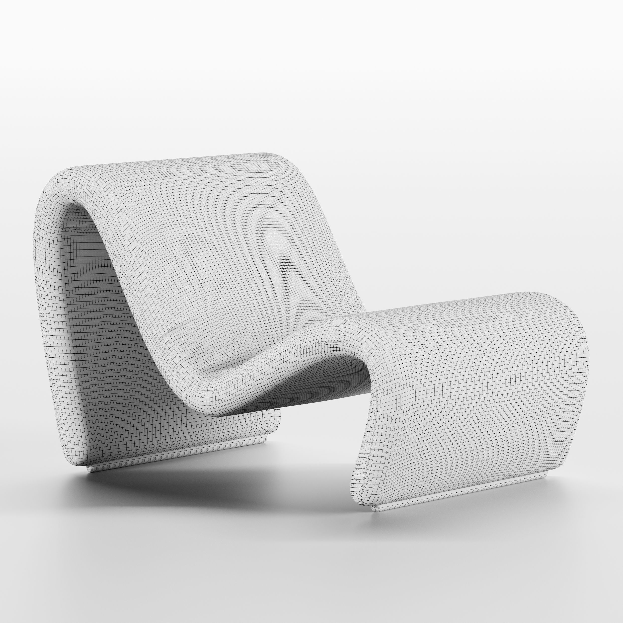 Onde Chair 1972 Etienne Fermigier 3D model_4