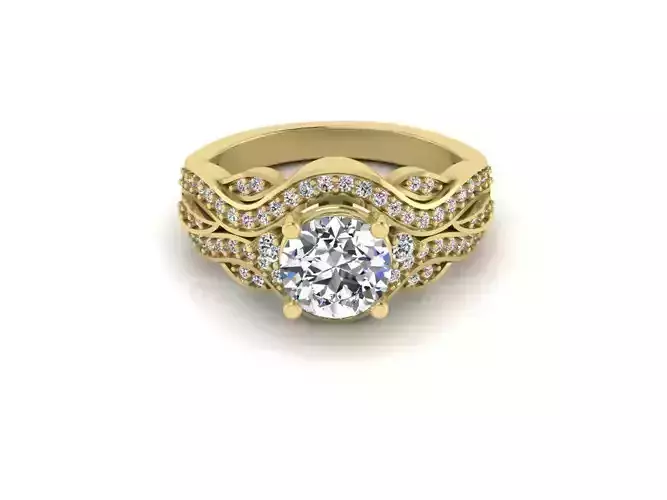 Diamond Jewelry Engagment Ring  3D print model