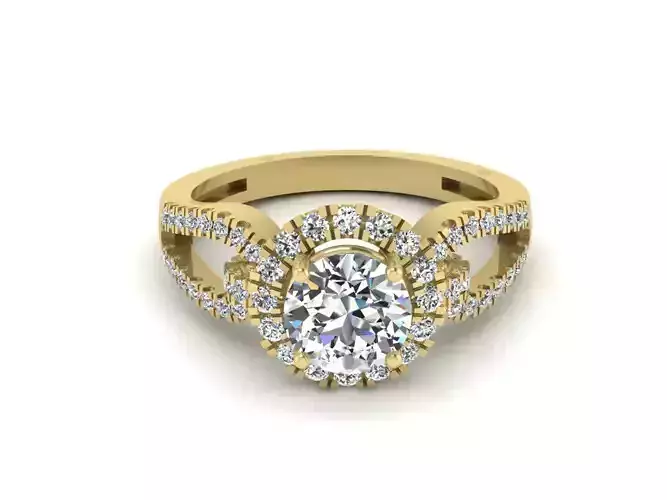 Diamond Jewelry Engagment Ring  3D print model
