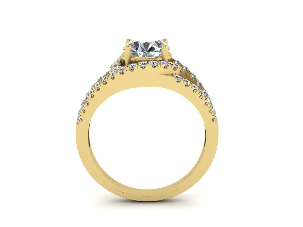 Diamond Jewelry Engagment Ring  3D print model_12