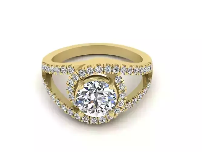Diamond Jewelry Engagment Ring  3D print model