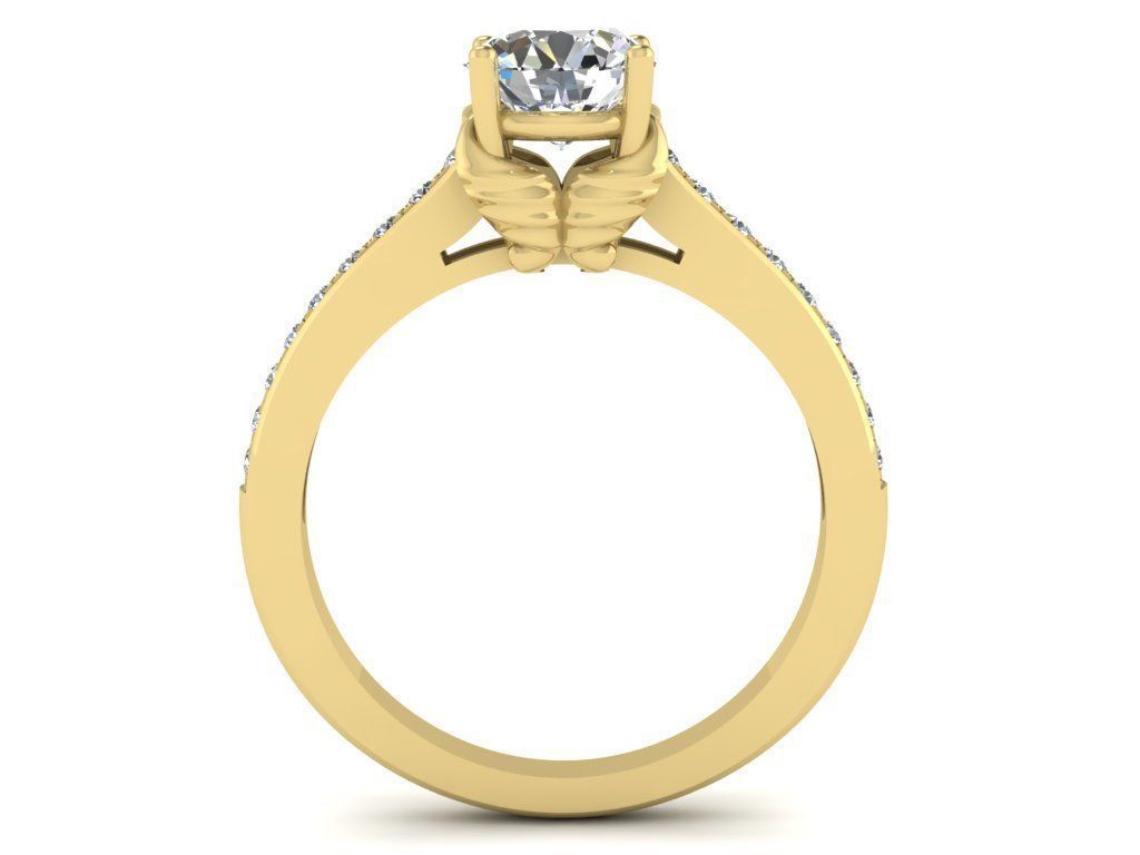 Diamond Jewelry Engagment Ring 3D print model_12