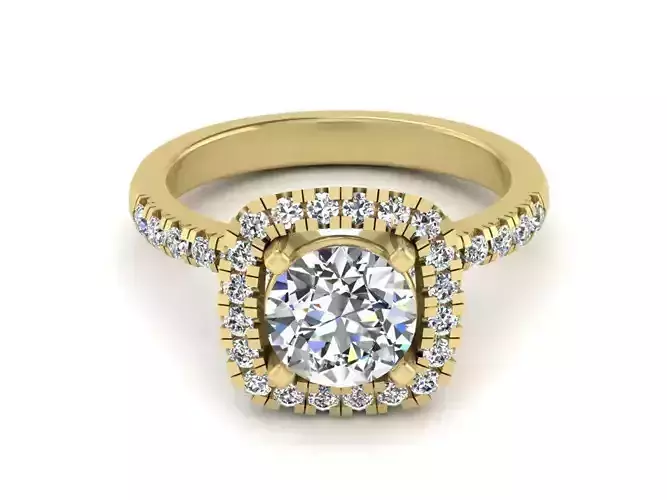 Diamond Jewelry Engagment Ring  3D print model