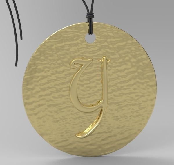 Alphabet Latin Y 3D print model_3