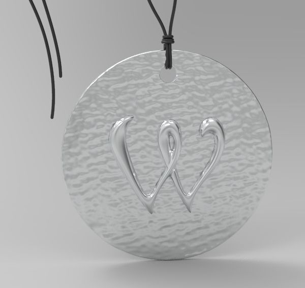 Alphabet Latin W 3D print model_10