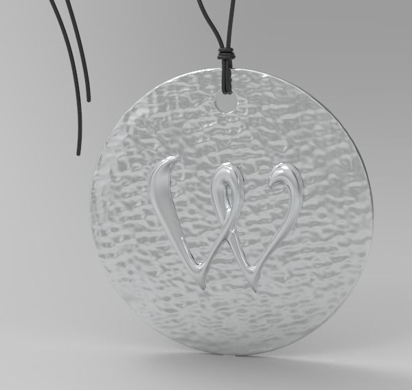 Alphabet Latin W 3D print model_11