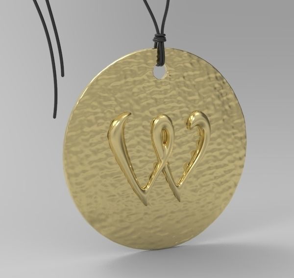 Alphabet Latin W 3D print model_3