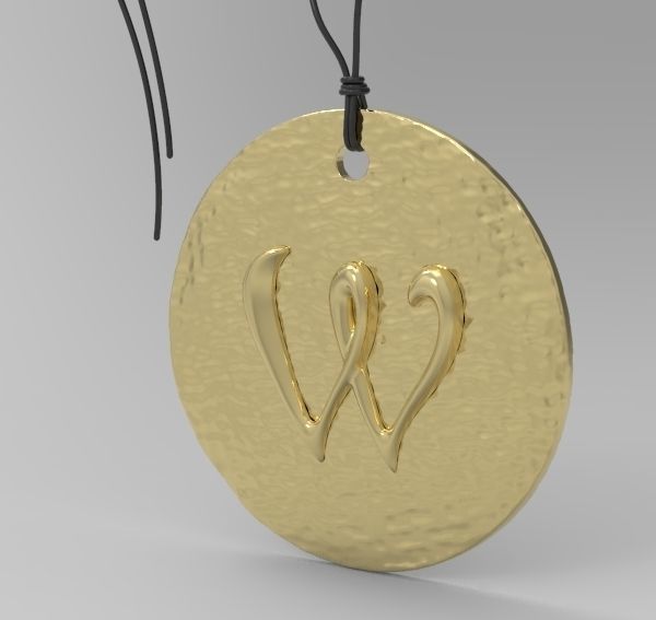 Alphabet Latin W 3D print model_5