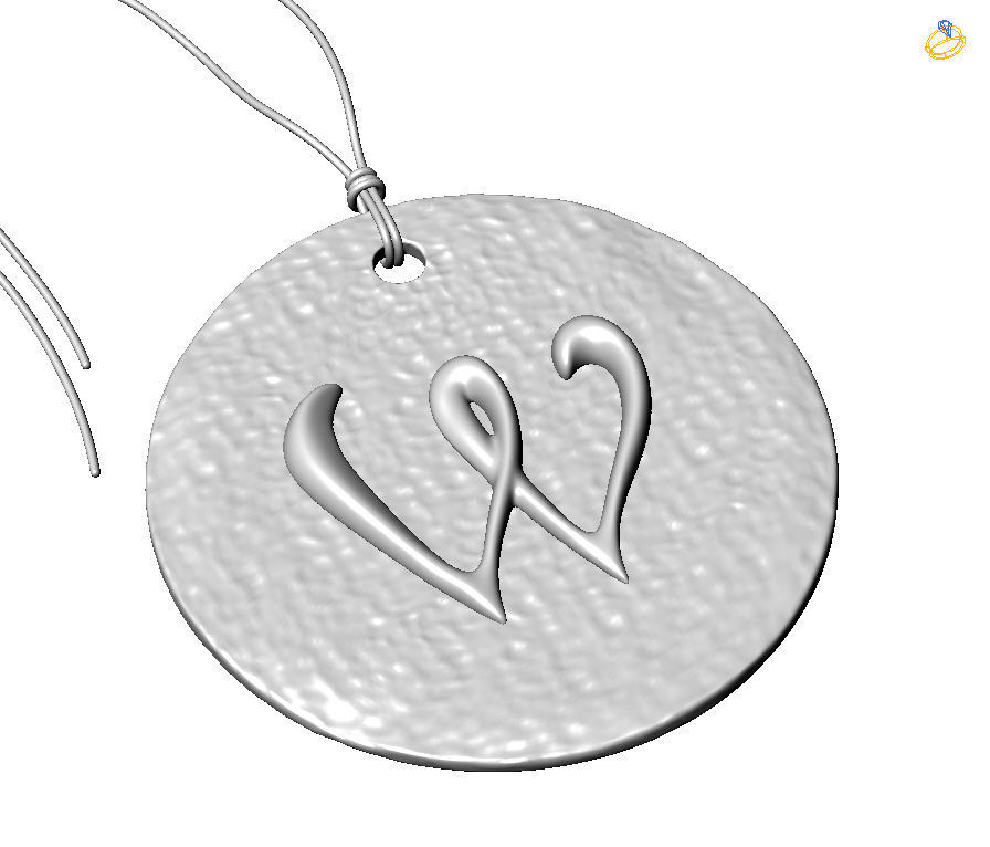 Alphabet Latin W 3D print model_1