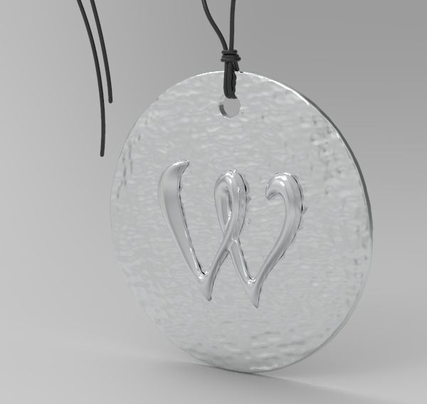 Alphabet Latin W 3D print model_12