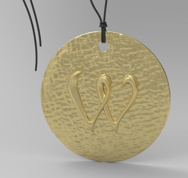 Alphabet Latin W 3D print model_4