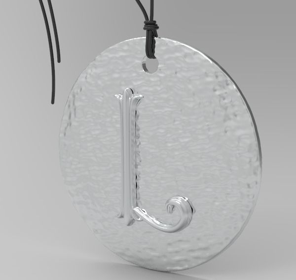 Alphabet Latin L 3D print model_9