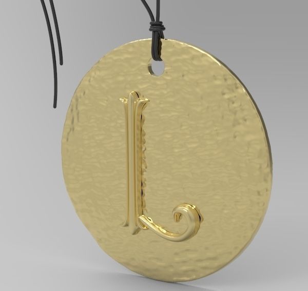 Alphabet Latin L 3D print model_10