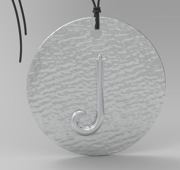 Alphabet Latin J 3D print model_7