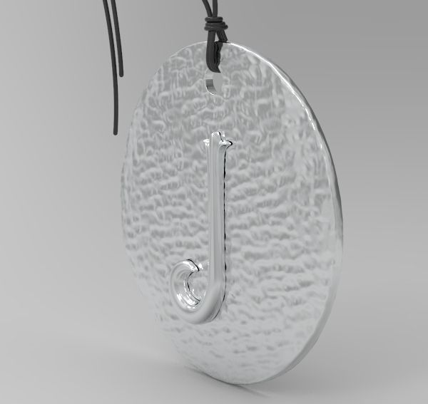 Alphabet Latin J 3D print model_12