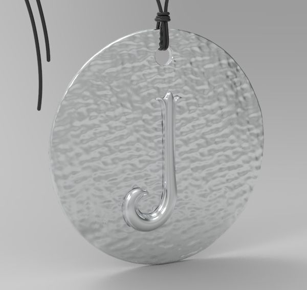 Alphabet Latin J 3D print model_5